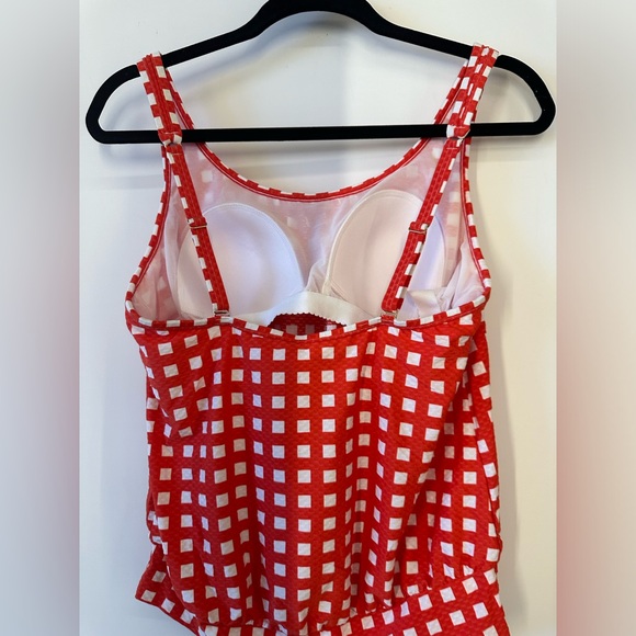 Sea Level Le Damier Blouson Multifit Singlet Tankini Top - Size 8 NWT red white - Picture 2 of 3